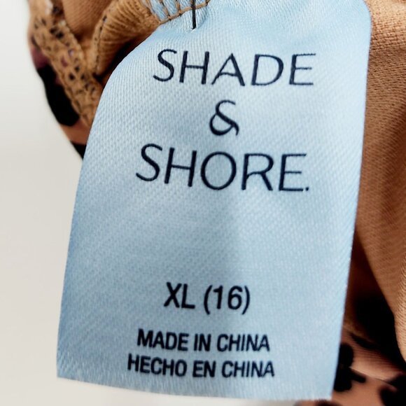 Leopard Print Womens One-Piece Swimsuit By Shade & Shore Size XL (16) - Picture 5 of 8